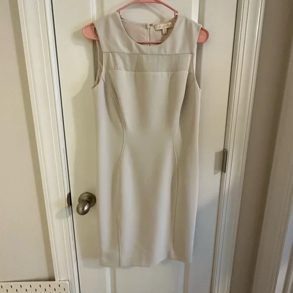 beige shift dress Long Time Coming Shift Dress In Beige L / Beige